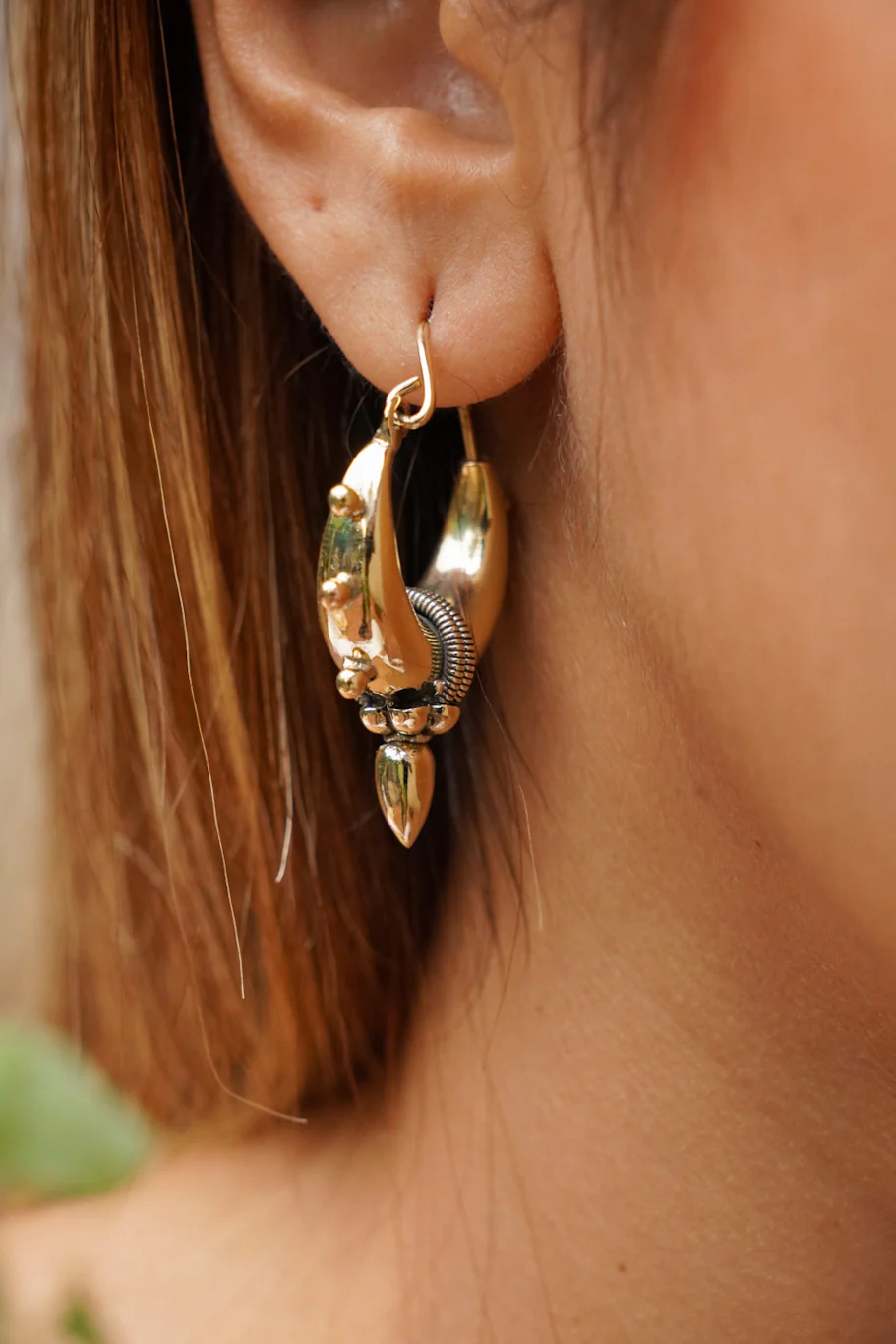 Banjara Brass Hoops - Image 3
