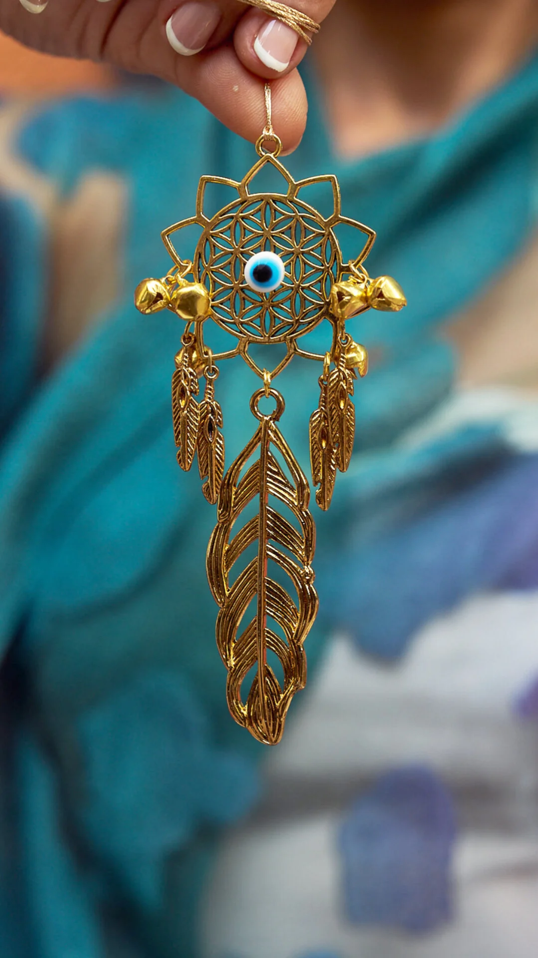 Divine eye dreamcatcher tassel hanging - Image 3