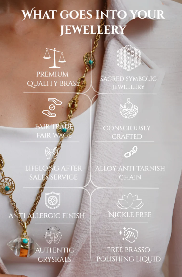 Persian mandala brass earrings - Image 6