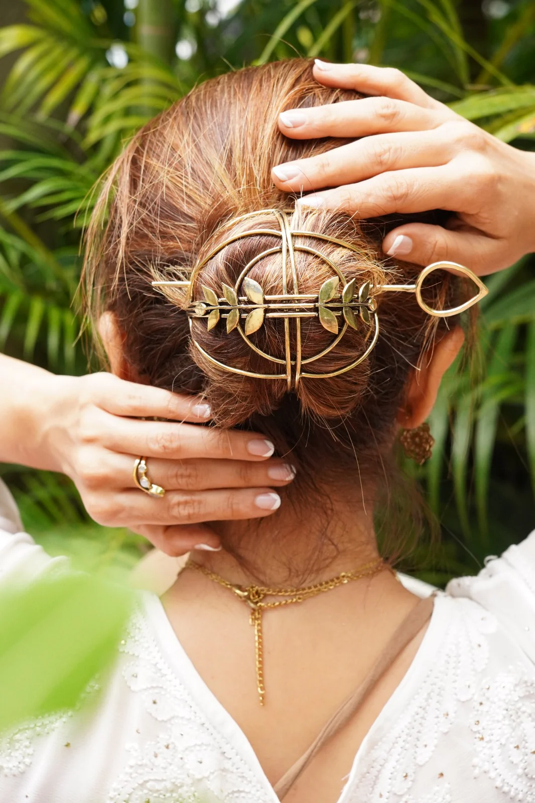 Fern hair bun