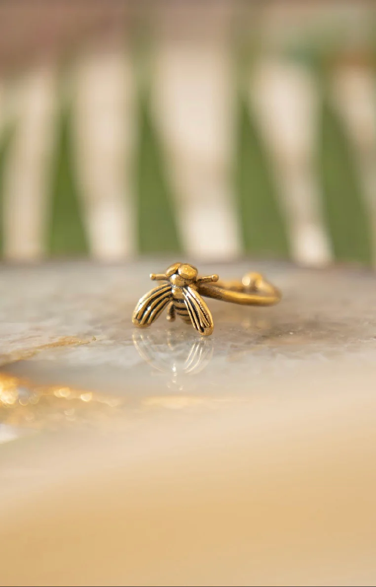Honey Bee Finger And Toe Brass Ring. Adjustable Size. - Image 5