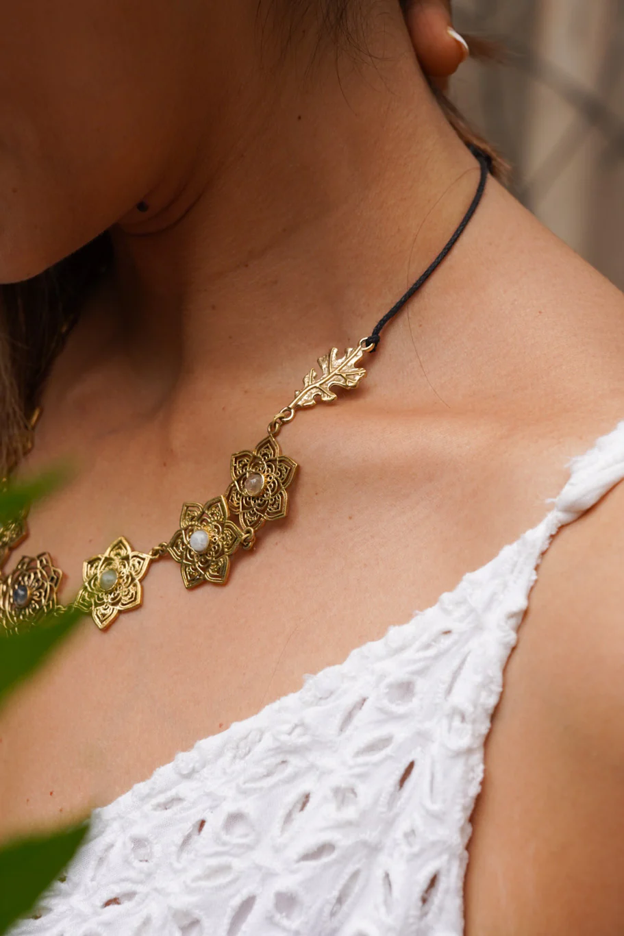 ‘Laila’ tiara. Hair band, necklace & choker- all in one with back tie string - Image 7