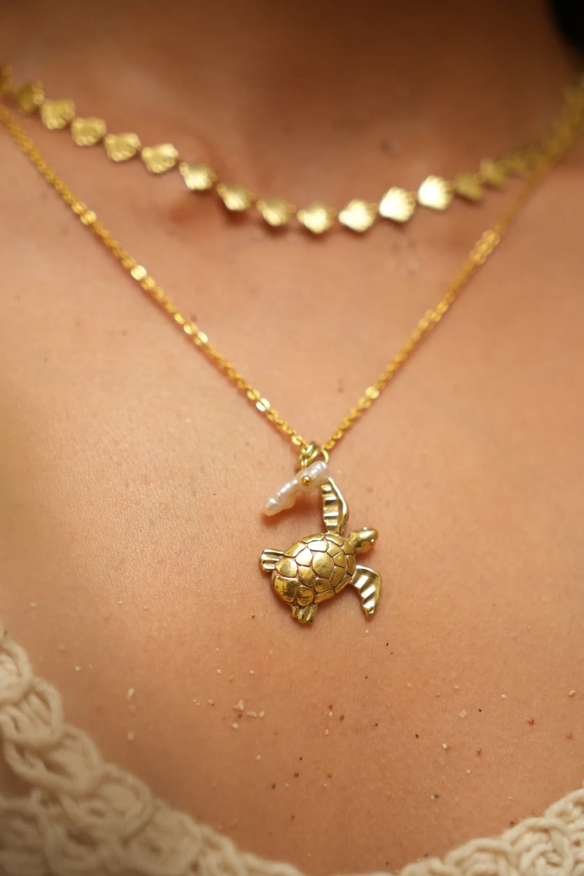 Turtle Pearl necklace