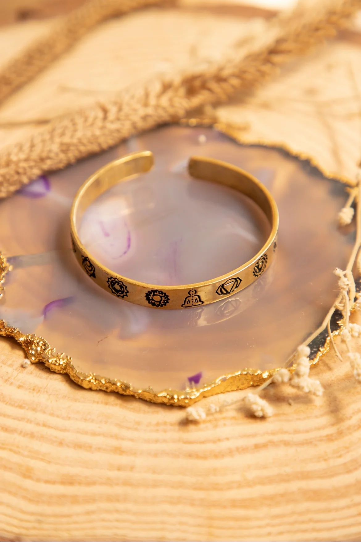 Seven Chakra Brass Bangle - Image 3