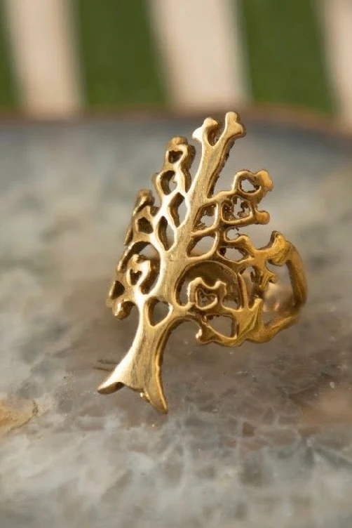Tree of hope brass ring. Adjustable. Size 5-7 - Image 3